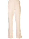 Cinq À Sept Kym Flared-leg Cropped Trousers In Sand
