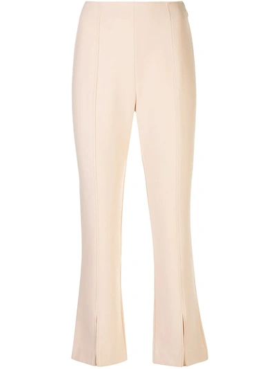 Cinq À Sept Kym Flared-leg Cropped Trousers In Sand