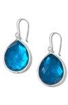 Ippolita Sterling Silver Rock Candy Wonderland Teardrop Earrings In Ultramarine In Blue/silver