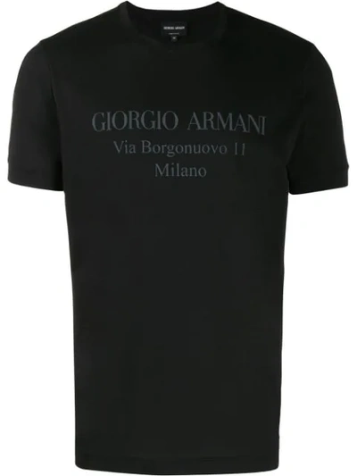Giorgio Armani T-shirt Mit Logo In Black