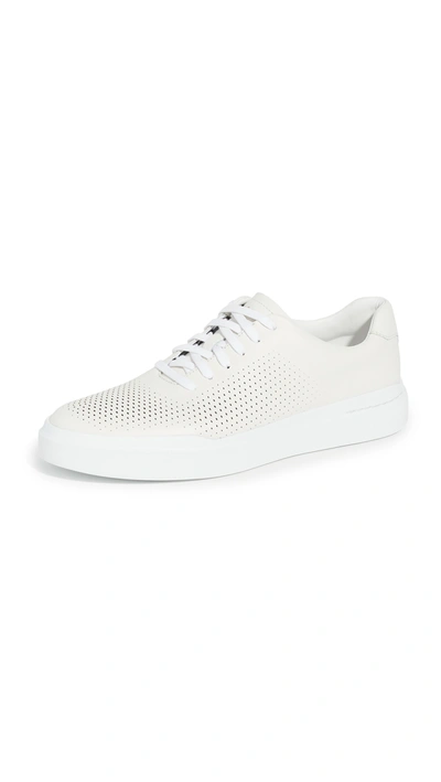 Cole Haan Grandpro Rally Laser Cut Trainers In White