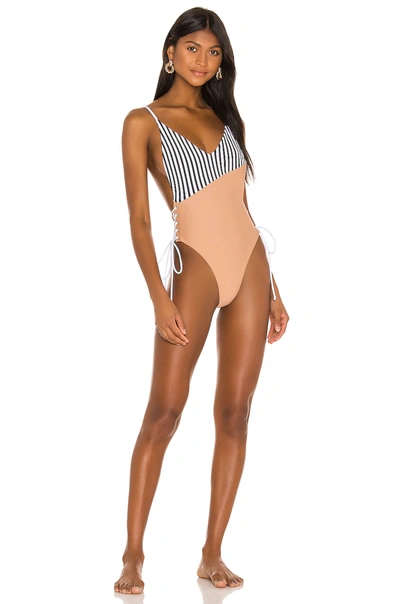 Lovers & Friends Violet One Piece In Nude & Stripes