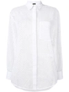 Joseph Gibson Broderie Anglaise Cotton-blend Shirt In White