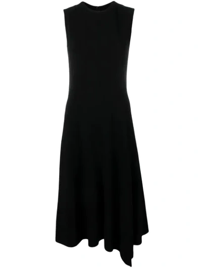 Joseph Meline Asymmetric Crepe Dress In Black