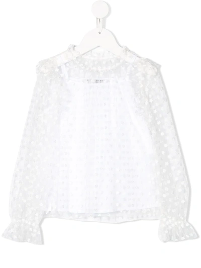 Philosophy Di Lorenzo Serafini Kids' Tulle Layered Blouse In White