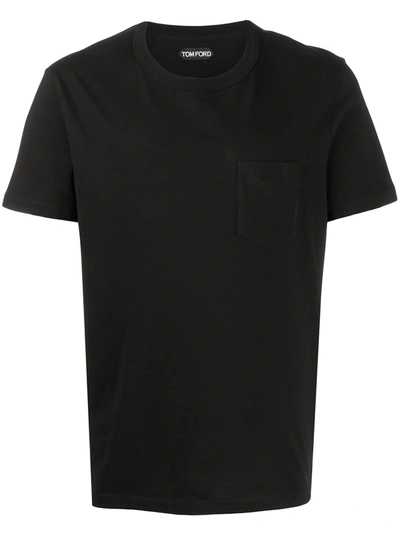 Tom Ford Patch-pocket Crew Neck T-shirt In Black