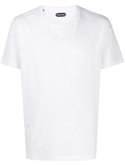 Tom Ford Patch-pocket Crew Neck T-shirt In White