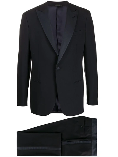 Giorgio Armani Two-piece Virgin Wool Suit In Blue