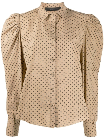 Federica Tosi Relaxed-fit Puff-sleeves Shirt In Neutrals