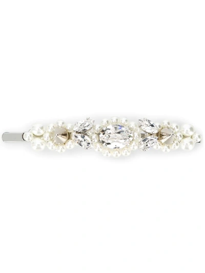 Simone Rocha Faux-pearl And Crystal Hair Slide In White