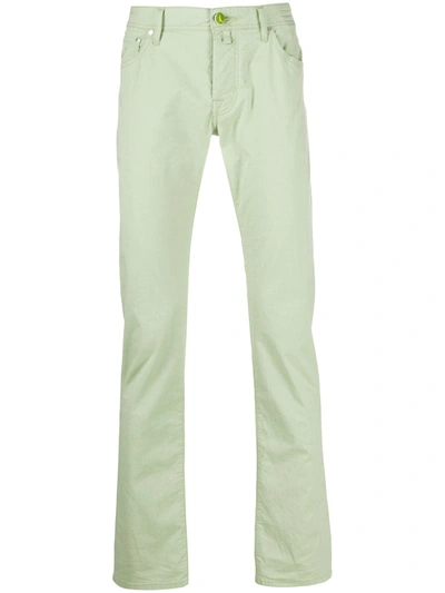 Jacob Cohen Mid-rise Faded Jeans In Green