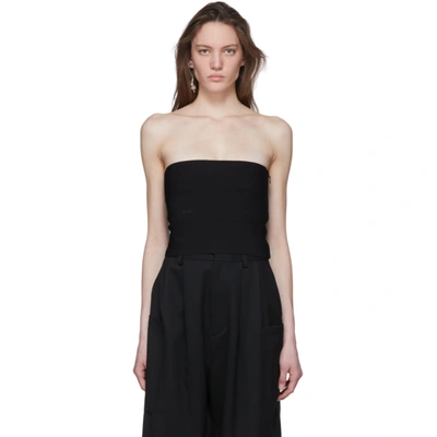 Ambush Strapless Bandeau Top In Black