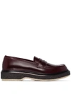 Adieu Classic Slip On Loafers In Red