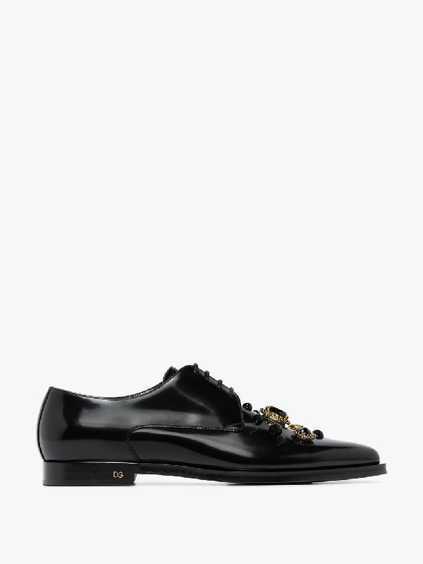 Dolce Gabbana Millennial Derby Schuhe In Black Modesens