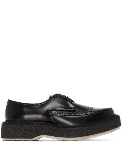 Adieu Embroidered Derby Shoes In Black
