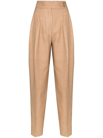 Burberry Marleigh Straight-leg Trousers In Brown