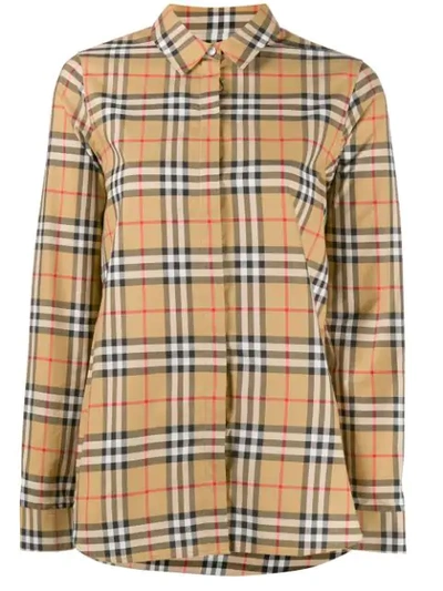 Burberry Lapwing Vintage Check Shirt In Neutrals