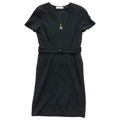 Pre-owned Valentino Wool Dress In Black