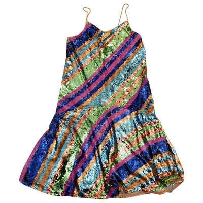 Pre-owned Essentiel Antwerp Glitter Mid-length Dress In Multicolour