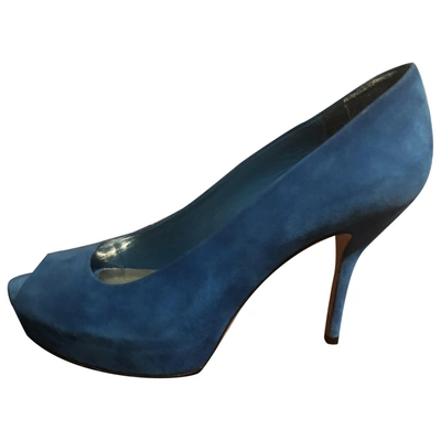 Pre-owned Gucci Heels In Blue
