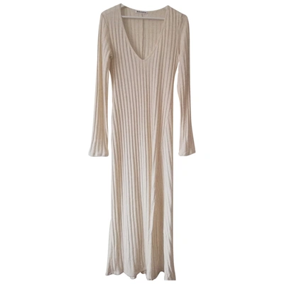 Pre-owned Reformation Maxi Dress In Beige