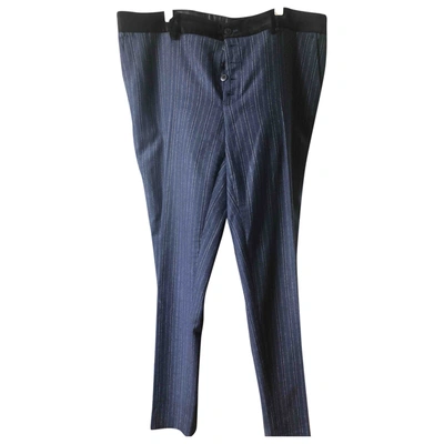 Pre-owned Chloé Stora Straight Trousers In Blue
