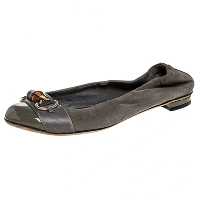 Pre-owned Gucci Brown Leather Ballet Flats