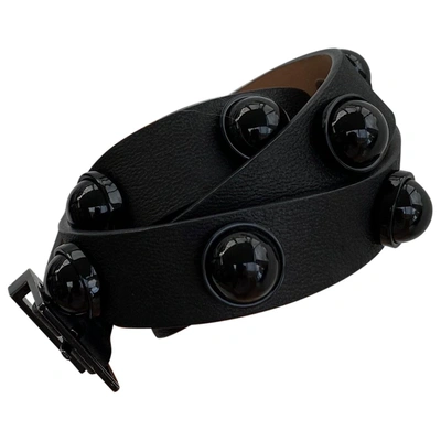 Pre-owned Carven Black Leather Belt