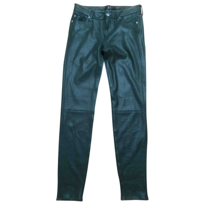 Pre-owned 7 For All Mankind Slim Pants In Green