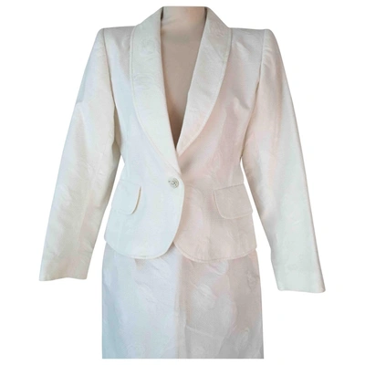 Pre-owned Emanuel Ungaro Suit Jacket In White