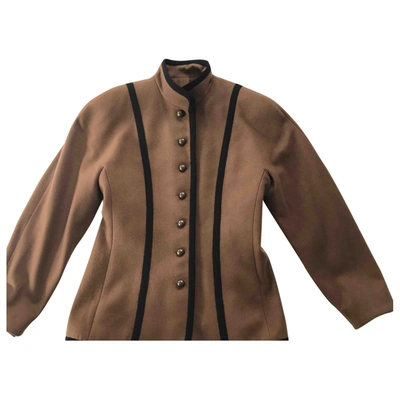 Pre-owned Guy Laroche Wool Short Vest In Brown