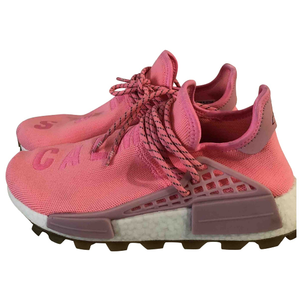 Pre-Owned Adidas X Pharrell Williams Nmd Hu Pink Cloth Trainers | ModeSens