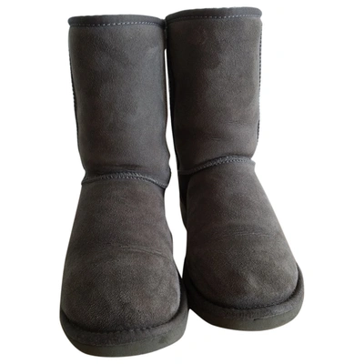 Pre-owned Ugg Ankle Boots In Grey