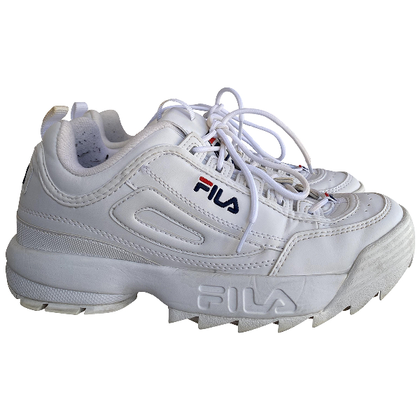 womens white fila trainers