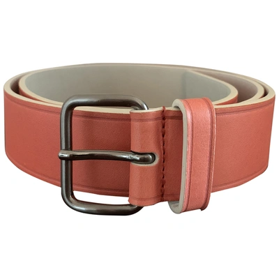 Pre-owned Jil Sander Orange Leather Belt