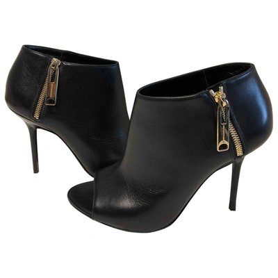 Pre-owned Burberry Leather Heels In Black