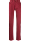 Incotex Slim-fit Trousers In Red