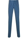 Incotex Slim-fit Tailored Trousers In Blue