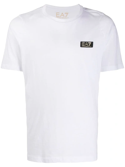 Ea7 Logo Patch T-shirt In White