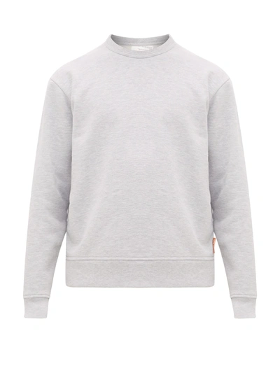 Acne Studios Mélange Fleece-back Cotton-blend Jersey Sweatshirt In Grey