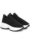 Hogan Maxi I Active Embellished Sneakers In Black