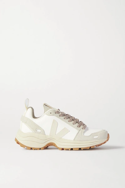 Rick Owens Veja Vegan Leather And Suede Sneakers In White