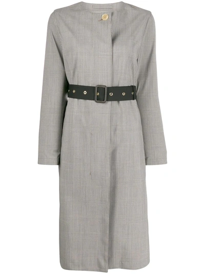 Mackintosh Blairmore Storm System Check Coat In Grey