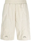 A-cold-wall* Elasticated Bermuda Shorts In Beige