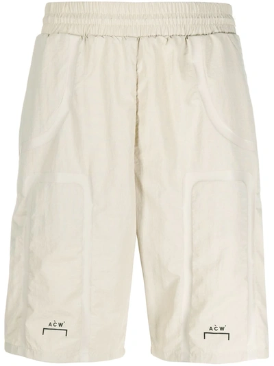 A-cold-wall* Elasticated Bermuda Shorts In Beige