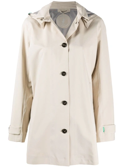 Save The Duck Grinx Detachable Hood Raincoat In Neutrals