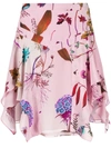 Stella Mccartney Fantasy Print Draped Skirt In Pink