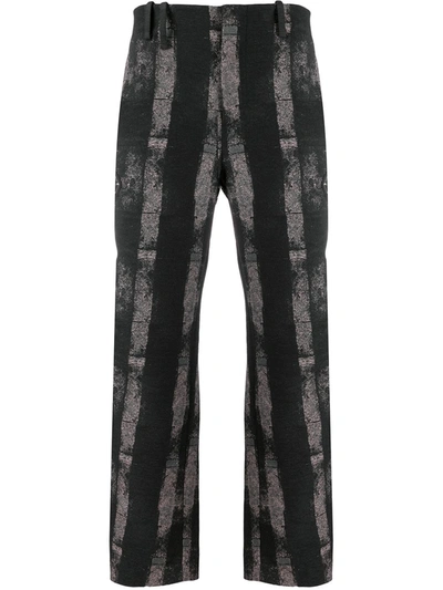 A-cold-wall* Two-tone Striped-print Trousers In Black