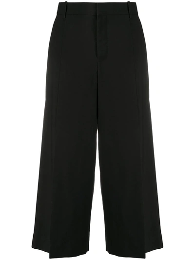 Vince Casual Crop Flare Trousers In Black