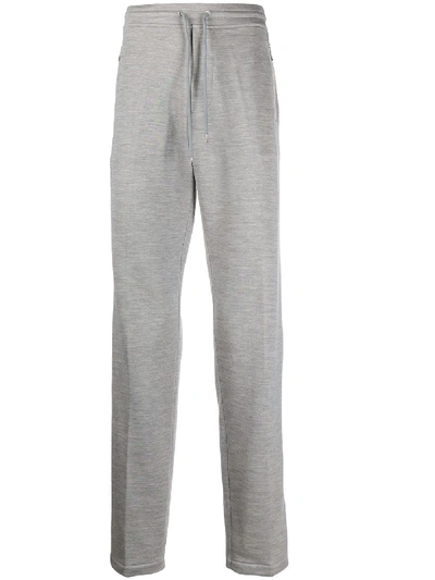 Brett Johnson Plain Drawstring Trousers In Grey